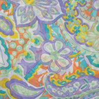 Poly Yoryu Print - Paisley, Dusty Mint