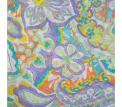 Poly Yoryu Print - Paisley, Dusty Mint