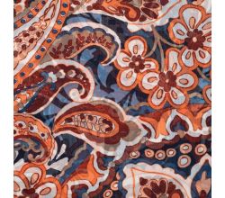 Poly Yoryu Print - Paisley, Denim