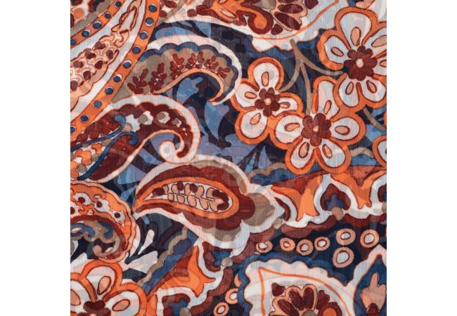 Poly Yoryu Print - Paisley, Denim