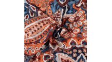Poly Yoryu Print - Paisley, Denim