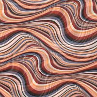 Poly Yoryu Print - Waves, Denim