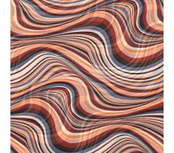 Poly Yoryu Print - Waves, Denim