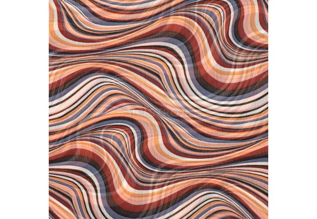 Poly Yoryu Print - Waves, Denim