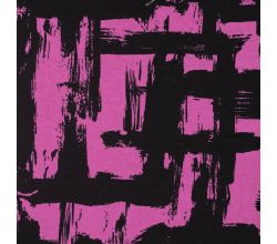 Viscose/EA Jersey Print - Labyrinth, Cyclam