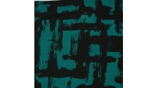 Viscose/EA Jersey Print - Labyrinth, Petrol