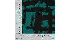 Viscose/EA Jersey Print - Labyrinth, Petrol
