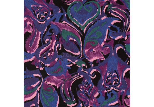 Viscose/EA Jersey Print - Gothic, Cyclam