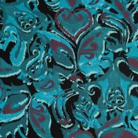 Viscose/EA Jersey Print - Gothic, Petrol