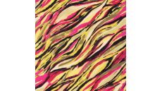 Viscose Twill Print - Waves, Lime