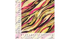 Viscose Twill Print - Waves, Lime