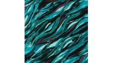 Viscose Twill Print - Waves, Petrol