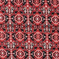 Viscose Twill Print - Damascus, Red