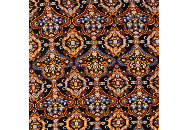Viscose Twill Print - Damascus, Cognac