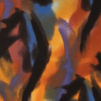 Viscose Stretch Print - Dusty Flames, Cognac