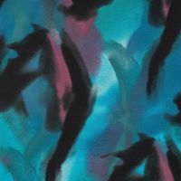 Viscose Stretch Print - Dusty Flames, Petrol