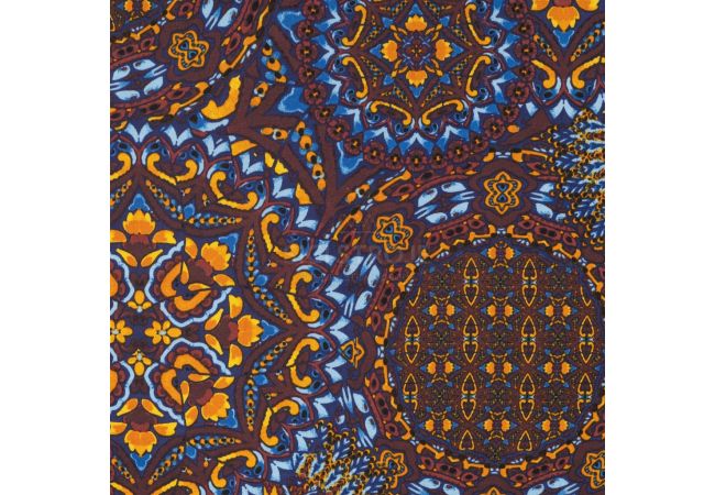 Viscose Stretch Print - Marrakesh, Cognac