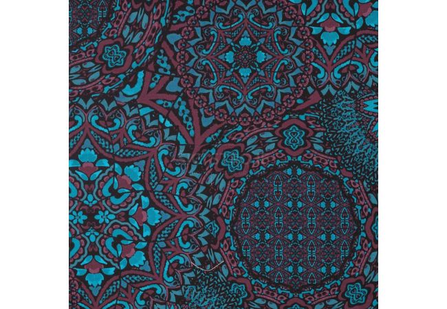 Viscose Stretch Print - Marrakesh, Petrol