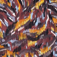 Viscose Stretch Print - Typhoon, Cognac