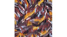 Viscose Stretch Print - Typhoon, Cognac