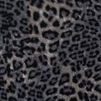 Velour Print - Panther, Silver Grey