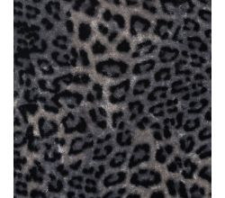 Velour Print - Panther, Silver Grey
