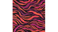 Nylon Mesh Print - Waves, Orange