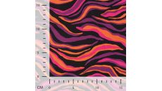 Nylon Mesh Print - Waves, Orange