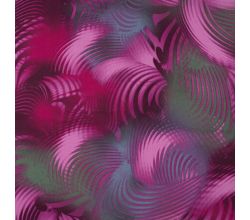 Nylon Mesh Print - Curly, Cyclam