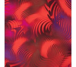 Nylon Mesh Print - Curly, Orange