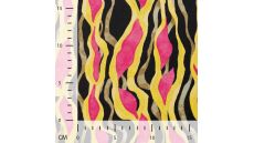 Rayon Spun Satin Print - Garland, Lime