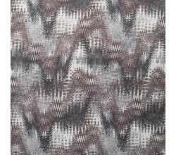 Rayon Spun Satin Print - Zigzag, Sand