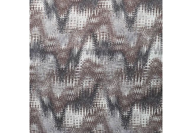 Rayon Spun Satin Print - Zigzag, Sand