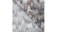 Rayon Spun Satin Print - Zigzag, Sand