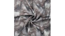 Rayon Spun Satin Print - Zigzag, Sand