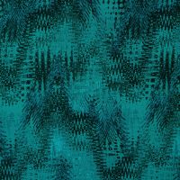 Rayon Spun Satin Print - Zigzag, Petrol