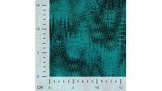 Rayon Spun Satin Print - Zigzag, Petrol