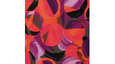 Rayon Spun Satin Print - Dots, Fuchsia