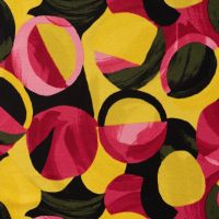 Rayon Spun Satin Print - Dots, Lime