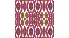 French Terry Print - Ethnic, Touch Fuchsia