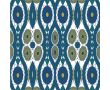 French Terry Print - Ethnic, Touch Petrol