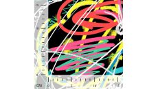 French Terry Print - Sketching Print, Black