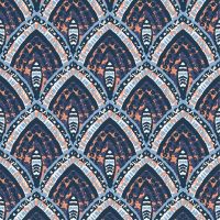 French Terry Print - Bali Leafs, Denim