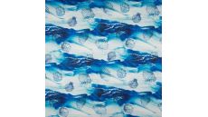 Satin Print - Shells, Royal