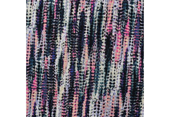 Viscose/EA Jersey Print, Knit Look, Black Green Rose (Ned)