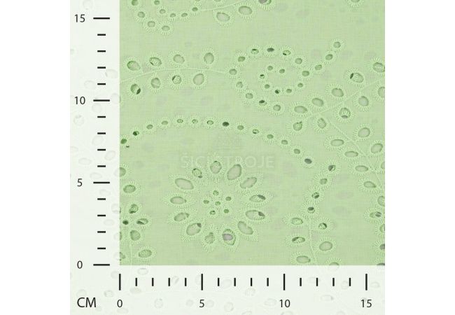 Cotton Embroidery - Mint