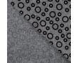 Linen Cotton Jacquard - Circles, Black