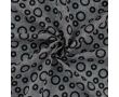 Linen Cotton Jacquard - Circles, Black