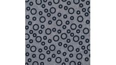 Linen Cotton Jacquard - Circles, Denim
