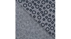 Linen Cotton Jacquard - Circles, Denim